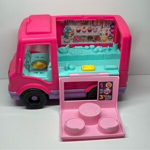 Fisher-Price Little People Barbie Musical Cupcake Food Truck Vehicle Mattel Toy